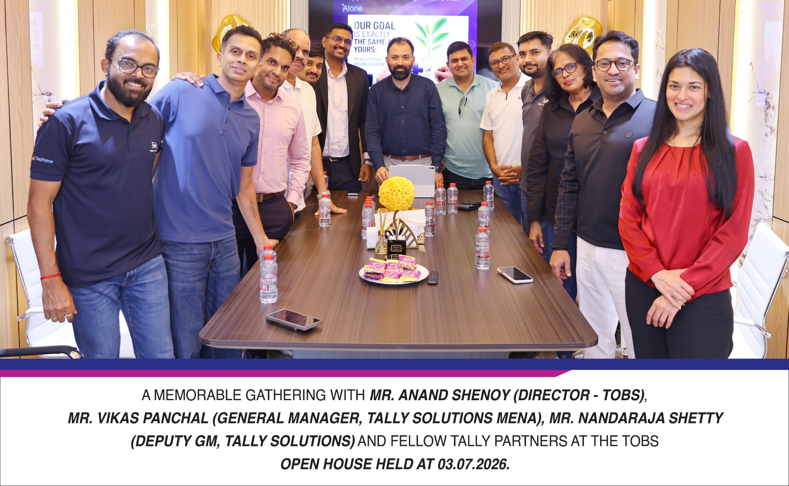 A memorable moment from the TOBS Open House held at their newly inaugurated office on 3rd July 2027.